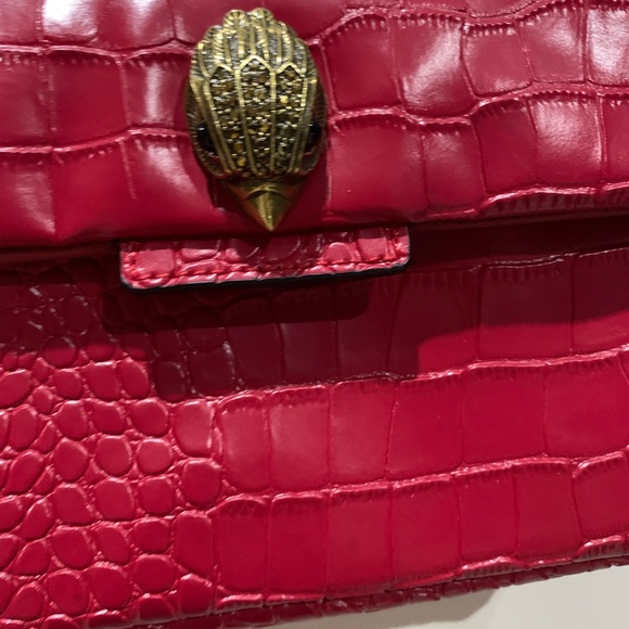 Kurt Geiger Red Leather Chain Bag - Picture 3 of 4
